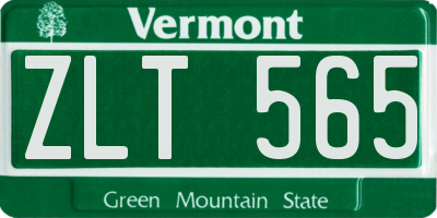 VT license plate ZLT565