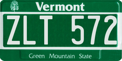 VT license plate ZLT572