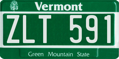 VT license plate ZLT591