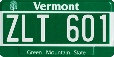 VT license plate ZLT601