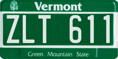 VT license plate ZLT611