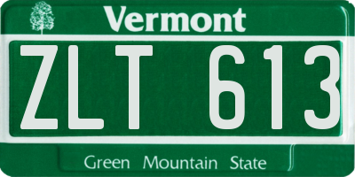 VT license plate ZLT613