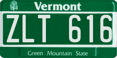 VT license plate ZLT616