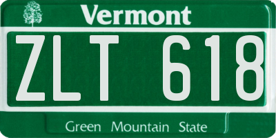 VT license plate ZLT618