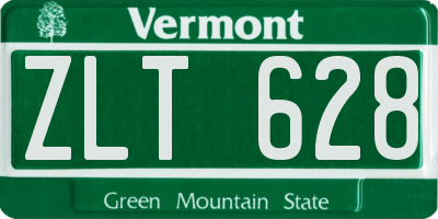 VT license plate ZLT628