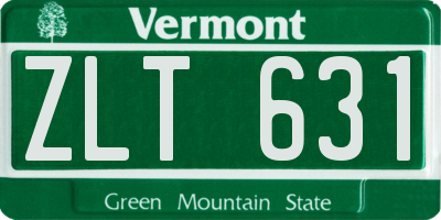 VT license plate ZLT631
