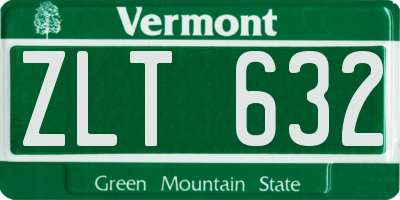 VT license plate ZLT632