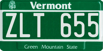 VT license plate ZLT655