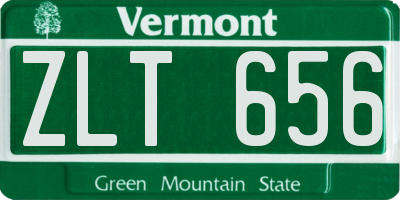 VT license plate ZLT656