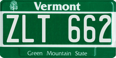 VT license plate ZLT662