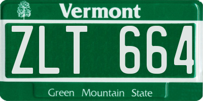 VT license plate ZLT664