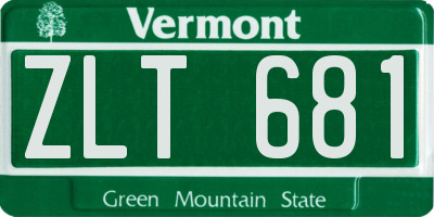 VT license plate ZLT681