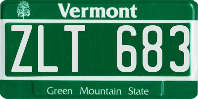 VT license plate ZLT683