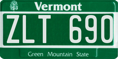 VT license plate ZLT690