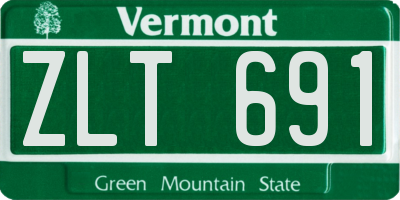 VT license plate ZLT691