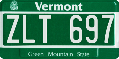 VT license plate ZLT697