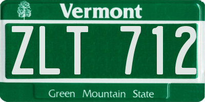 VT license plate ZLT712