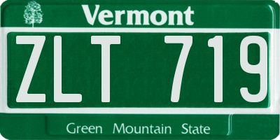 VT license plate ZLT719