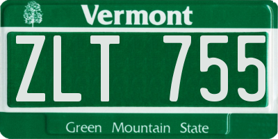 VT license plate ZLT755