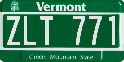 VT license plate ZLT771