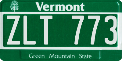 VT license plate ZLT773