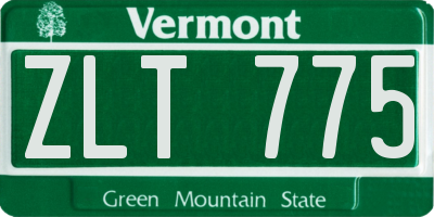 VT license plate ZLT775