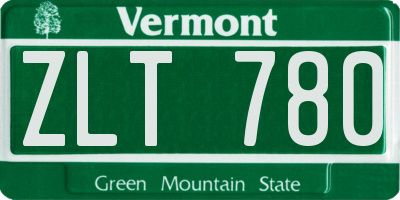 VT license plate ZLT780