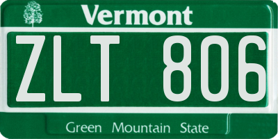 VT license plate ZLT806