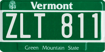 VT license plate ZLT811