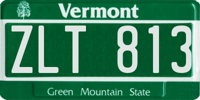 VT license plate ZLT813