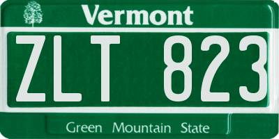 VT license plate ZLT823