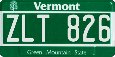 VT license plate ZLT826
