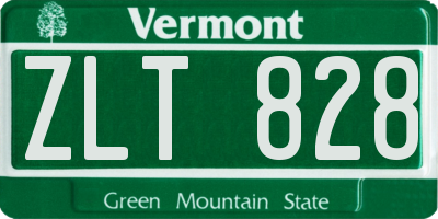 VT license plate ZLT828