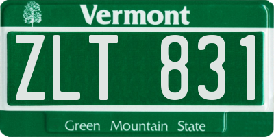 VT license plate ZLT831