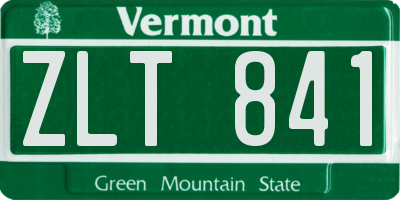 VT license plate ZLT841
