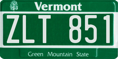 VT license plate ZLT851