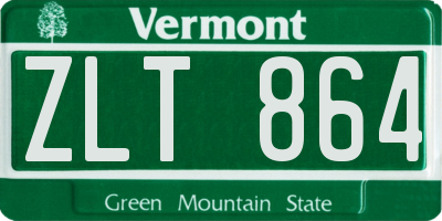 VT license plate ZLT864