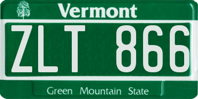 VT license plate ZLT866