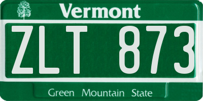 VT license plate ZLT873