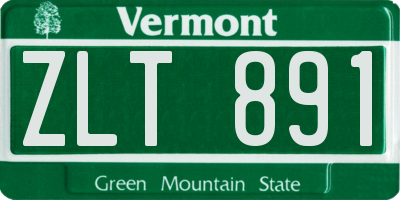 VT license plate ZLT891