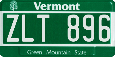 VT license plate ZLT896