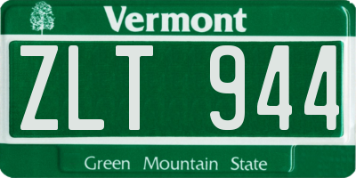 VT license plate ZLT944