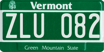VT license plate ZLU082