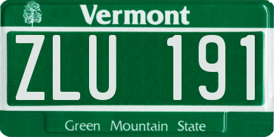 VT license plate ZLU191