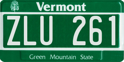 VT license plate ZLU261