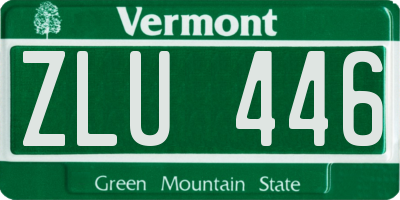 VT license plate ZLU446