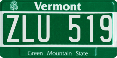 VT license plate ZLU519