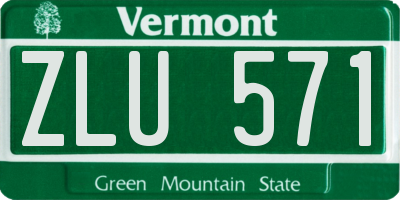 VT license plate ZLU571