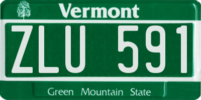 VT license plate ZLU591