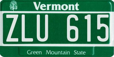 VT license plate ZLU615